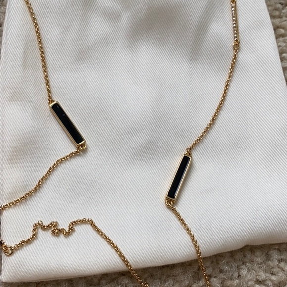 NWT Kate spade bangle and necklace set blk/gld - Picture 4 of 4